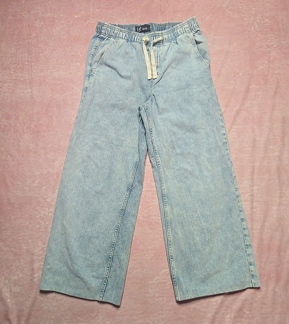 Gap Wide Leg Pull On High Rise Jeans Size Small 28x25